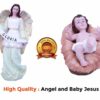 Jesuskart-24-inch-2-Feet-Christmas imported Nativity Set Angel and Baby Jesus