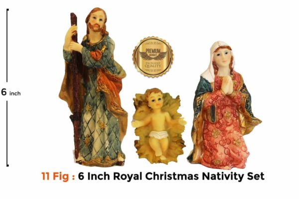 Jesuskart 6 Inch Royal Nativity Set-11 fig- holyfamily