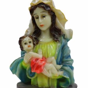 Jesuskart-Mary and Baby Jesus-Glossy-Marble-Statue